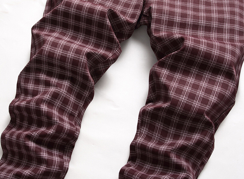 Ανδρικό καρό παντελόνι βρετανικού στυλ Four Seasons Daily Casual Ανδρικό παντελόνι Μεσαίο τέντωμα παντελόνι σε όλο το μήκος Παντελόνι κλασικής μόδας