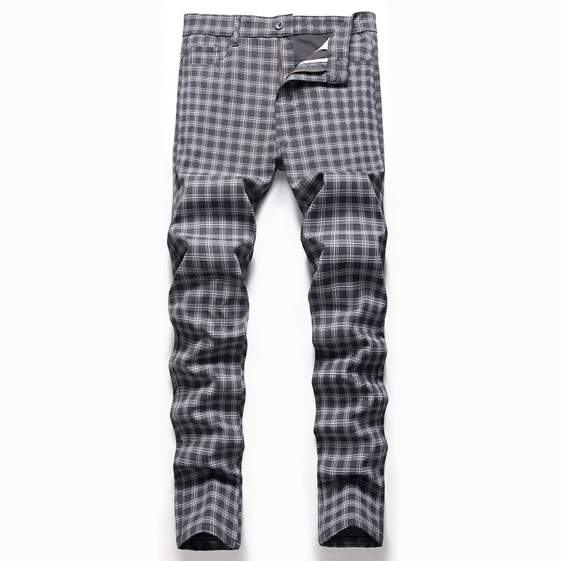 Ανδρικό καρό παντελόνι βρετανικού στυλ Four Seasons Daily Casual Ανδρικό παντελόνι Μεσαίο τέντωμα παντελόνι σε όλο το μήκος Παντελόνι κλασικής μόδας