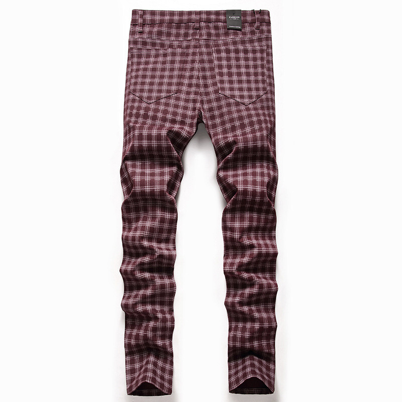 Ανδρικό καρό παντελόνι βρετανικού στυλ Four Seasons Daily Casual Ανδρικό παντελόνι Μεσαίο τέντωμα παντελόνι σε όλο το μήκος Παντελόνι κλασικής μόδας