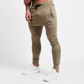 Pantaloni subțiri din bumbac, kaki, pantaloni casual pentru bărbați, îmbrăcăminte de stradă, pantaloni de modă în aer liber, litere brodate, îmbrăcăminte pentru bărbați sport fitness