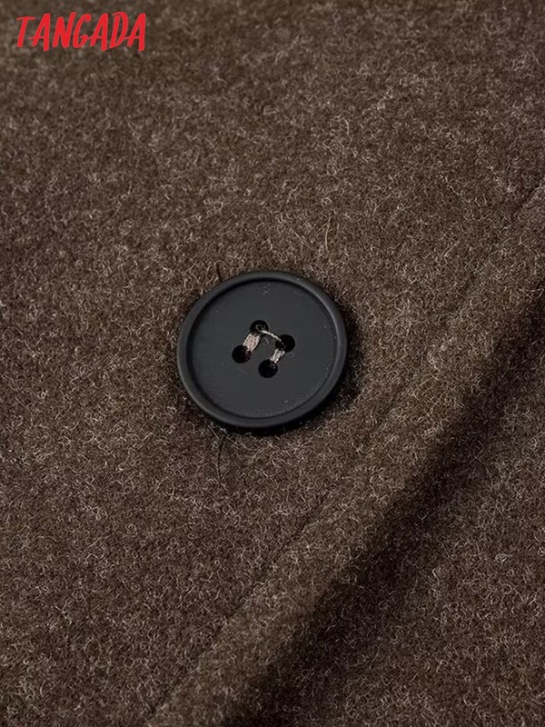 Tangada haină groasă de lână supradimensionată pentru femei, iarnă 2023, pardesiu cald pentru femei JA07