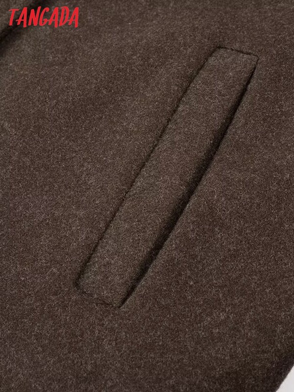 Tangada haină groasă de lână supradimensionată pentru femei, iarnă 2023, pardesiu cald pentru femei JA07