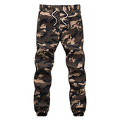 100% kokvilnas vīriešu skriešanas bikses rudens zīmulis harēma bikses 2024 vīriešu maskēšanās militārās bikses, brīvas, ērtas kravas bikses Camo Jogger