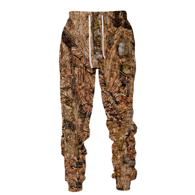 Muškarci, duge hlače, kampiranje na otvorenom, kamuflažni, ležerni lov na divlje životinje, jeleni, vepar, 3D print, trenirke, ribolov, fitness hlače, sportska odjeća