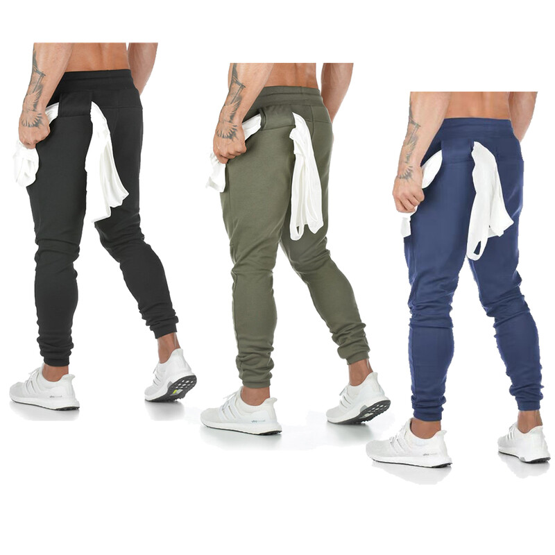 2021, noi pantaloni din bumbac pentru antrenament pentru alergare, fitness muscular, pantaloni de sănătate casual pentru bărbați, respirabili, subțiri