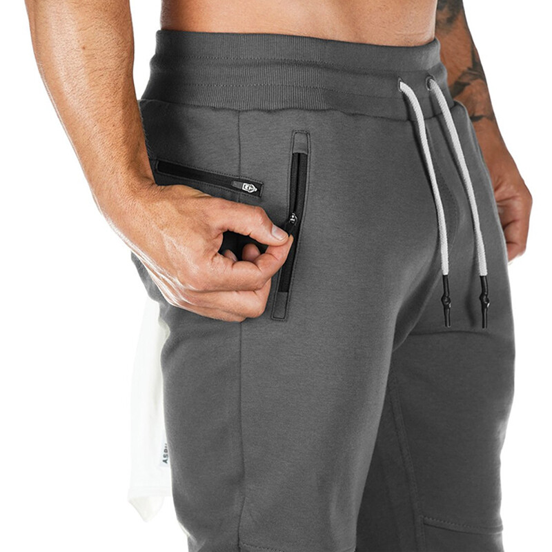 2021, noi pantaloni din bumbac pentru antrenament pentru alergare, fitness muscular, pantaloni de sănătate casual pentru bărbați, respirabili, subțiri