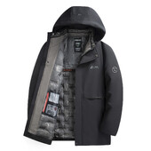 Ανδρικά παλτό Parka 2024 Χειμερινό μπουφάν Ανδρικό παλτό με χοντρή κουκούλα Αδιάβροχο πανωφόρι Ζεστό παλτό Πατερικά ρούχα Casual ανδρικό παλτό