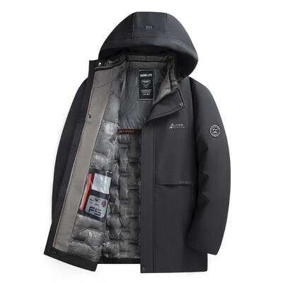 Ανδρικά παλτό Parka 2024 Χειμερινό μπουφάν Ανδρικό παλτό με χοντρή κουκούλα Αδιάβροχο πανωφόρι Ζεστό παλτό Πατερικά ρούχα Casual ανδρικό παλτό