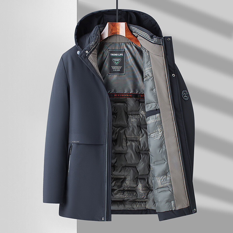 Ανδρικά παλτό Parka 2024 Χειμερινό μπουφάν Ανδρικό παλτό με χοντρή κουκούλα Αδιάβροχο πανωφόρι Ζεστό παλτό Πατερικά ρούχα Casual ανδρικό παλτό