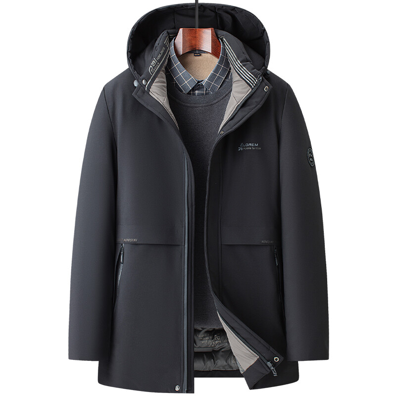 Ανδρικά παλτό Parka 2024 Χειμερινό μπουφάν Ανδρικό παλτό με χοντρή κουκούλα Αδιάβροχο πανωφόρι Ζεστό παλτό Πατερικά ρούχα Casual ανδρικό παλτό