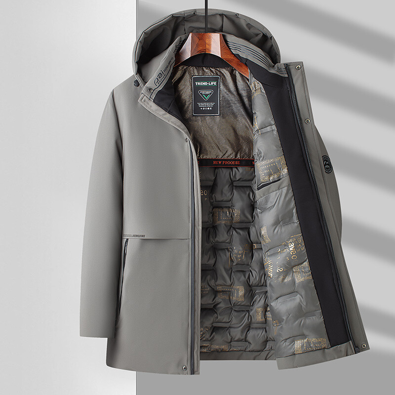 Ανδρικά παλτό Parka 2024 Χειμερινό μπουφάν Ανδρικό παλτό με χοντρή κουκούλα Αδιάβροχο πανωφόρι Ζεστό παλτό Πατερικά ρούχα Casual ανδρικό παλτό