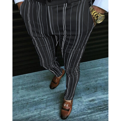 Pantaloni de modă cu design nou pentru bărbați Pantaloni casual de afaceri pentru bărbați, de înaltă calitate, formali, îmbrăcăminte de stradă socială, pantaloni creion, vânzări fierbinți 3XL
