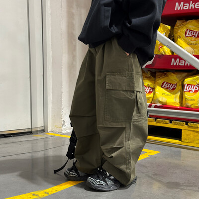 Unisex dječje hip-hop trenirke Hlače padobranci za dječake Djevojčice Prevelike hlače Dječje kargo hlače s više džepova 3-12T