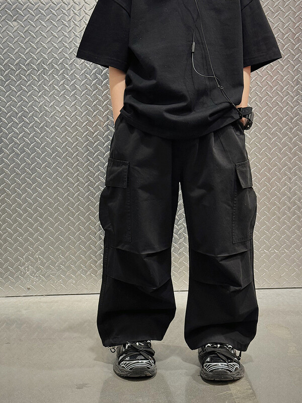 Unisex dječje hip-hop trenirke Hlače padobranci za dječake Djevojčice Prevelike hlače Dječje kargo hlače s više džepova 3-12T