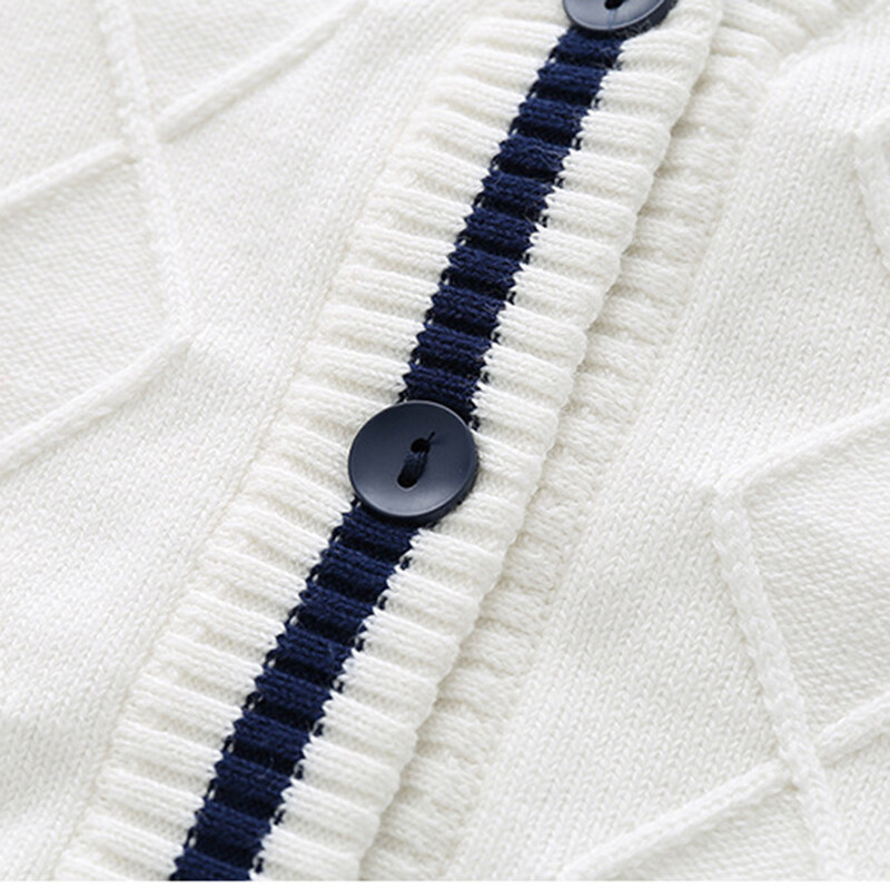 Pulover nou din bumbac pur, culoare uni, tricotat, pentru copii, cardigan, toamnă, iarnă, stil Academia, cu decolteu în V, haină tricotată pentru bebeluși