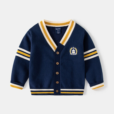 Băieți eleganți Pulovere Uniforme școlare pentru copii Cardigane de iarnă Bumbac Copii mici Tricoturi pentru copii Jachete Haine pentru copii