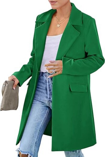 Γυναικείο τζάκετ μαλλί & χαρμάνια Χειμερινό παλτό Μακριά πανωφόρια Γυναικεία παλτό Διπλό στήθος Γυναικεία ρούχα που ανοίγει γιακάς