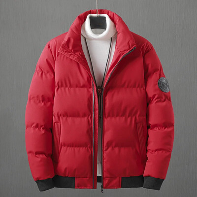 Μοντέρνο παχύ βαμβακερό παλτό για άντρες Winter Parka Κορεάτικο στυλ Αδυνατίσματος Slimming Silhouette Ανδρικό τζάκετ με επένδυση από βαμβακερό φτερό