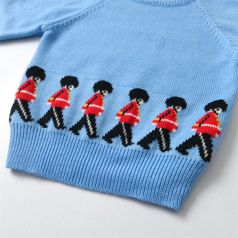 Clibeso trikotāžas džemperi zēniem Puloveri Bērni Izšuvumi Kareivis Trikotāžas Džemperis Bērni Ziemas Topi Zēnu trikotāžas jaka