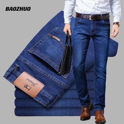 Îmbrăcăminte de marcă de modă de vară Bărbați subțiri Blugi casual de afaceri 2023 Pantaloni de denim supradimensionați pentru bărbați Pantaloni largi, elastici, toamnă