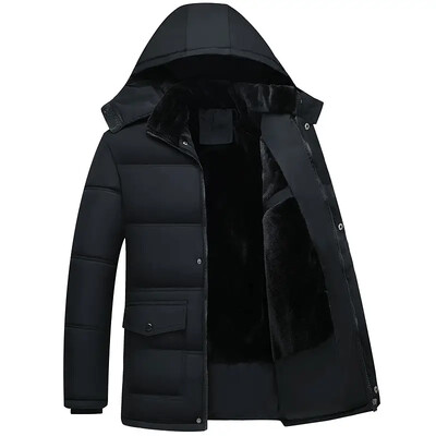 Palton de iarnă pentru bărbați, la modă, parkas pentru bărbați, îngroșare, pentru bărbați, groasă, caldă, parkas, cu glugă, jachetă de iarnă, rezistentă la vânt, pentru bărbați, haine, parka