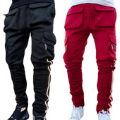 Summer Cargo Casual Παντελόνι Ανδρικό Hip Pop Joggers Reflective Multi-Pocket Trackpants Ανδρικό παντελόνι για τρέξιμο Αθλητικό παντελόνι