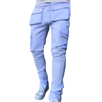 Summer Cargo Casual Παντελόνι Ανδρικό Hip Pop Joggers Reflective Multi-Pocket Trackpants Ανδρικό παντελόνι για τρέξιμο Αθλητικό παντελόνι