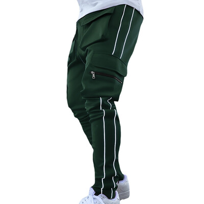 Summer Cargo Casual Παντελόνι Ανδρικό Hip Pop Joggers Reflective Multi-Pocket Trackpants Ανδρικό παντελόνι για τρέξιμο Αθλητικό παντελόνι