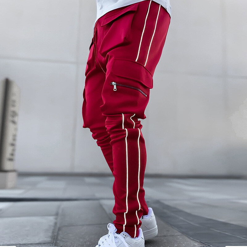 Summer Cargo Casual Παντελόνι Ανδρικό Hip Pop Joggers Reflective Multi-Pocket Trackpants Ανδρικό παντελόνι για τρέξιμο Αθλητικό παντελόνι