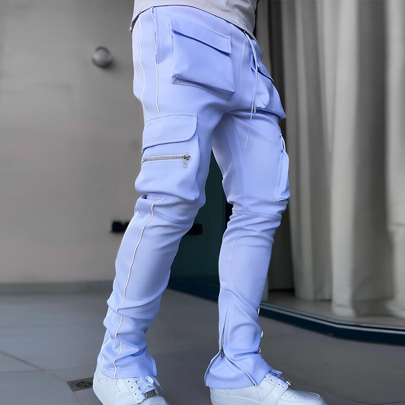 Summer Cargo Casual Παντελόνι Ανδρικό Hip Pop Joggers Reflective Multi-Pocket Trackpants Ανδρικό παντελόνι για τρέξιμο Αθλητικό παντελόνι