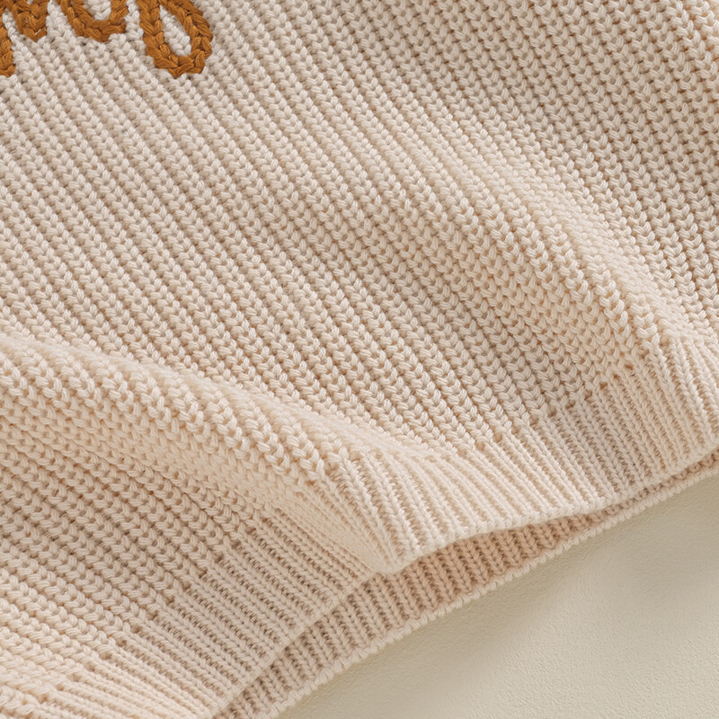 0-36 mēneši Bērnu rudens ziemas trikotāžas džemperis ar garām piedurknēm burtu izšuvumi Helovīna džemperis Trikotāžas izstrādājumi zīdaiņiem zēniem un meitenēm