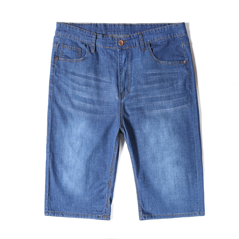 Liels izmērs 28-48 50 Džinsu šorti Džinsi Vīriešu Brīvi Vasaras Plāns Resns Puisis Ikdienišķa Modes Pieci garuma bikses
