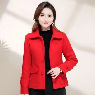 Jachetă de lână mică, decupată, pentru femei, 2024, în stil coreean, ocazional, elegant, versatil, cardigan, pulover la modă dintr-o bucată pentru femei