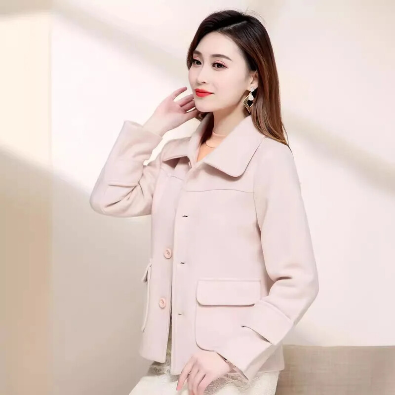 Jachetă de lână mică, decupată, pentru femei, 2024, în stil coreean, ocazional, elegant, versatil, cardigan, pulover la modă dintr-o bucată pentru femei