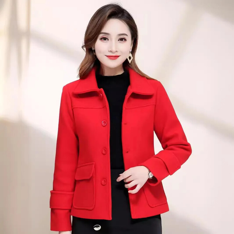 Jachetă de lână mică, decupată, pentru femei, 2024, în stil coreean, ocazional, elegant, versatil, cardigan, pulover la modă dintr-o bucată pentru femei