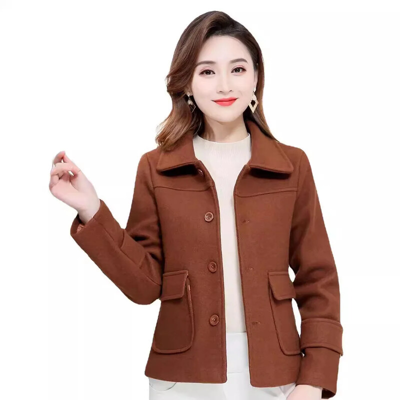 Jachetă de lână mică, decupată, pentru femei, 2024, în stil coreean, ocazional, elegant, versatil, cardigan, pulover la modă dintr-o bucată pentru femei