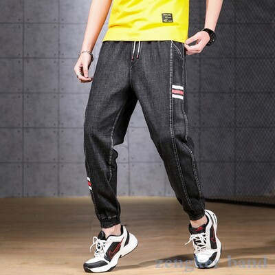 Nagy méretű Farmer Férfi Nadrág Nadrág 9XL 10XL Férfi Alkalmi nadrág 300 font láb tavaszi laza mosott nagy méret 290 font