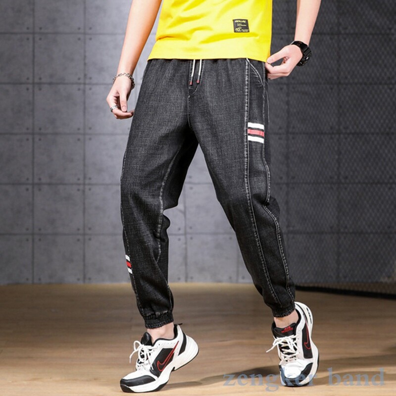 Nagy méretű Farmer Férfi Nadrág Nadrág 9XL 10XL Férfi Alkalmi nadrág 300 font láb tavaszi laza mosott nagy méret 290 font