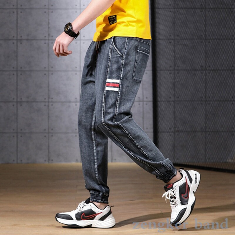 Nagy méretű Farmer Férfi Nadrág Nadrág 9XL 10XL Férfi Alkalmi nadrág 300 font láb tavaszi laza mosott nagy méret 290 font