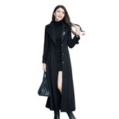 Μόδα μάλλινο παλτό Γυναικείο νέο μάλλινο παλτό σε χειμερινό αδύνατο στυλ Hepburn Γυναικείο παλτό με ιδιοσυγκρασία πάνω από το γόνατο.