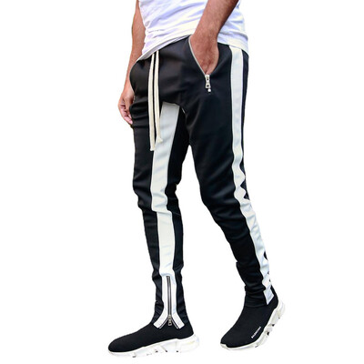 Αθλητικό τζόκινγκ 8 χρωμάτων με φερμουάρ διπλής τσέπης Νέο casual μακρύ αθλητικό παντελόνι