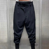 Ανδρικό μαύρο επίσημο κοστούμι παντελόνι υψηλής ποιότητας μονόχρωμο επαγγελματικό στυλ Casual Slim Fit Παντελόνι στον αστράγαλο Ανδρικό φόρεμα παντελόνι A56