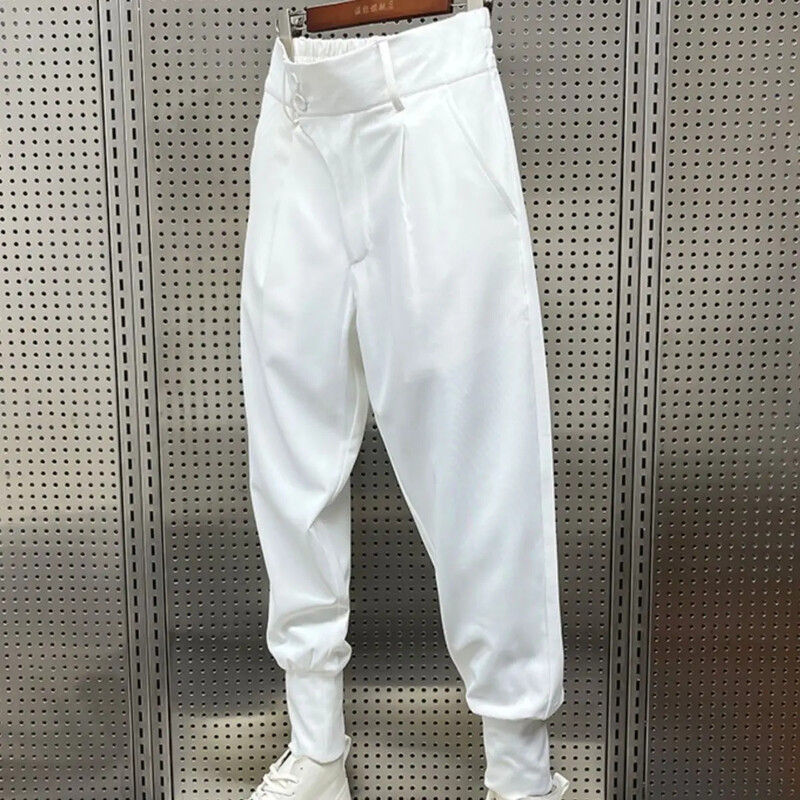 Ανδρικό μαύρο επίσημο κοστούμι παντελόνι υψηλής ποιότητας μονόχρωμο επαγγελματικό στυλ Casual Slim Fit Παντελόνι στον αστράγαλο Ανδρικό φόρεμα παντελόνι A56