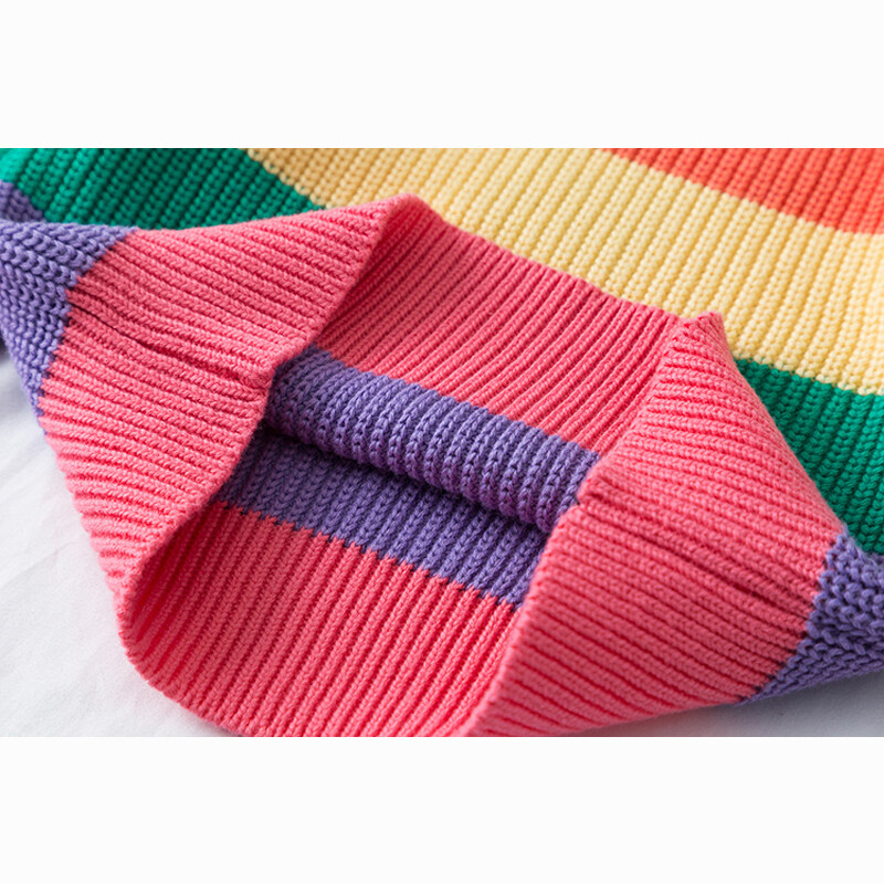 Pleteni jesenski zimski pulover dugih rukava za djevojčice i dječake od 1 do 7 godina Pulover na pruge Ležerne majice Dječja odjeća