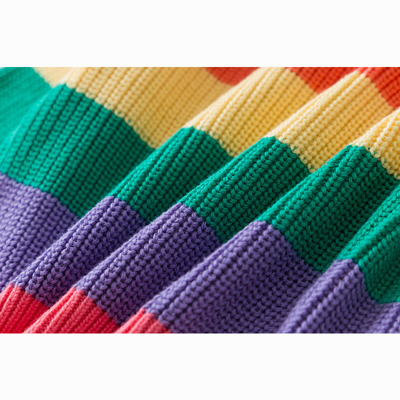 Pleteni jesenski zimski pulover dugih rukava za djevojčice i dječake od 1 do 7 godina Pulover na pruge Ležerne majice Dječja odjeća