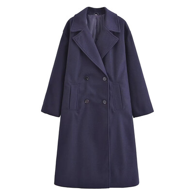 UNIZERA 2023 Χειμώνας Νέο προϊόν Γυναικεία μόδα και casual Ευέλικτο παλτό με διπλό στήθος μακρύ απαλό παλτό