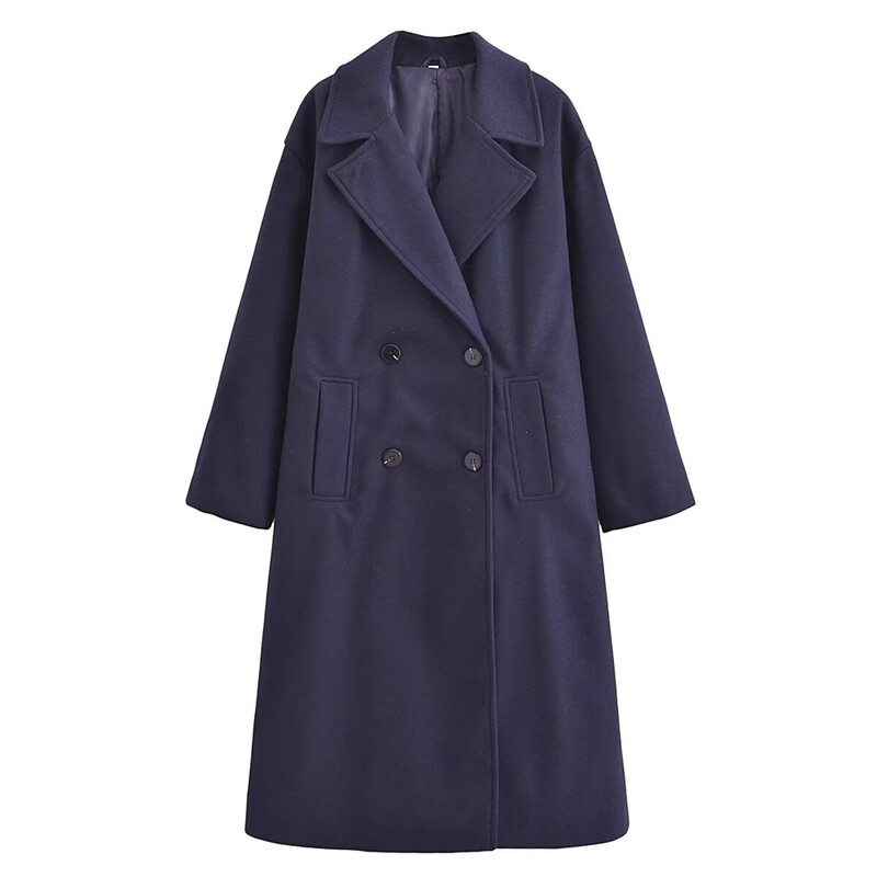 UNIZERA 2023 Χειμώνας Νέο προϊόν Γυναικεία μόδα και casual Ευέλικτο παλτό με διπλό στήθος μακρύ απαλό παλτό