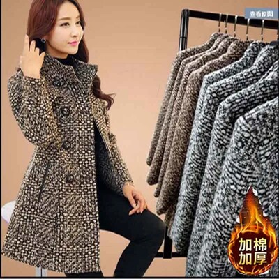 2024 Φθινόπωρο/Χειμώνας Νέος γιακάς γιακάς Μάλλινο μπουφάν Γυναικείο μοδάτο λεπτό μακρυμάνικο παλτό με διπλό στήθος Γυναικείο casual πανωφόρι