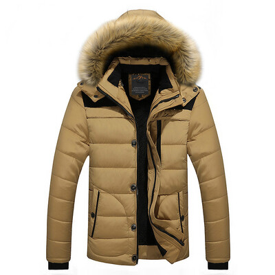 vyriškas Storas Šiltas Parka Fit -20 `C Gamintojas Žieminė Striukė Vyriškas Didelis dydis 5XL 6XL Parkas vyriškas Paltas Kailinis su gobtuvu Parkas hombre invierno