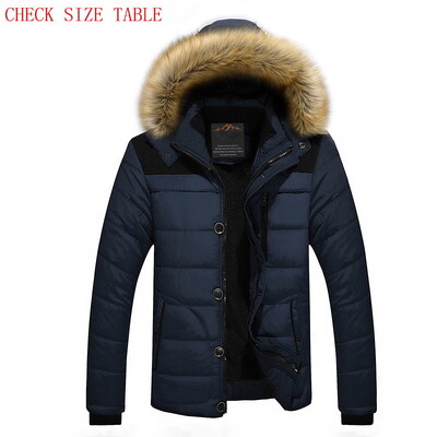 muškarci Thicken Warm Parka Fit -20 'C Marka zimske jakne Muške velike veličine 5XL 6XL Parke muški kaputi Parke s krznenom kapuljačom hombre invierno